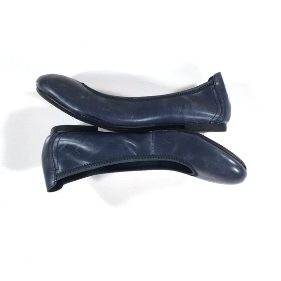 Born Julianne Ballet Flats Womens Size 6.5 W Wide Blue Leather B78234 - Picture 3 of 9